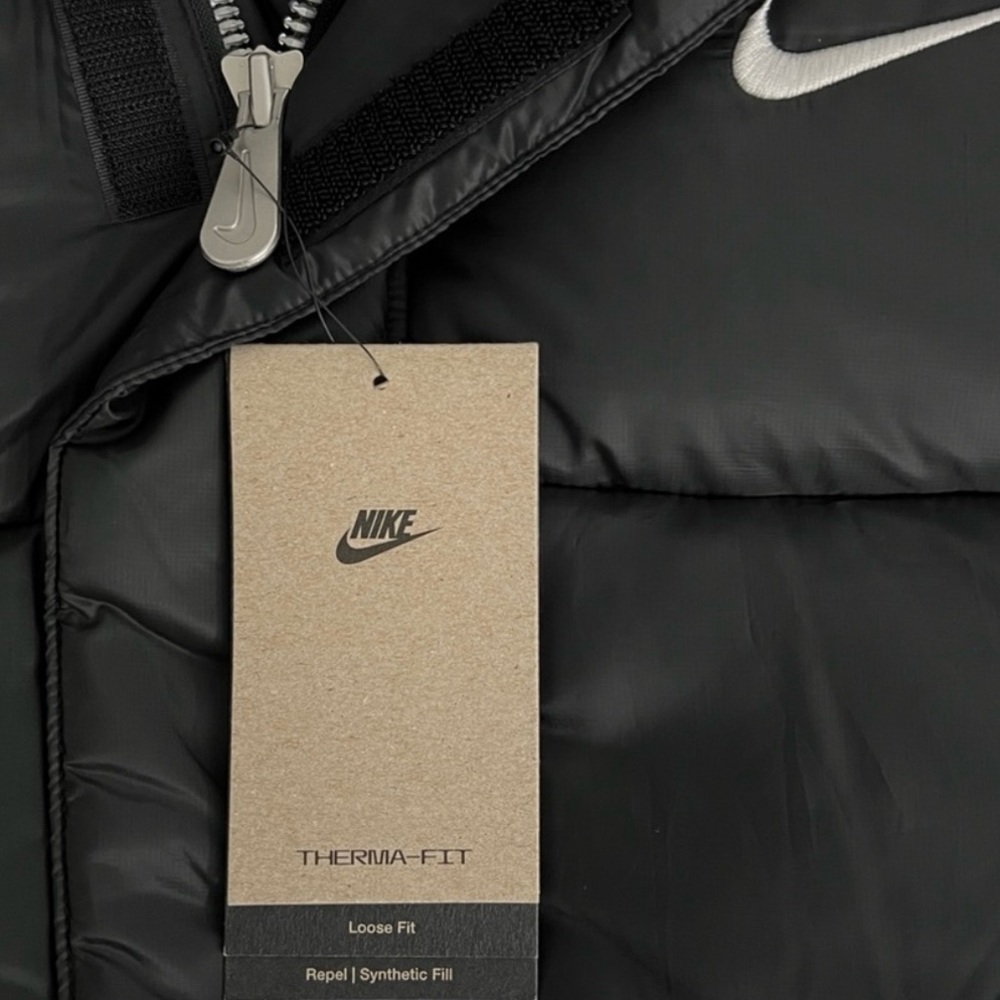 Nike Life Therma-FIT Men's Puffer Jacket Black Large - Picture 6 of 7